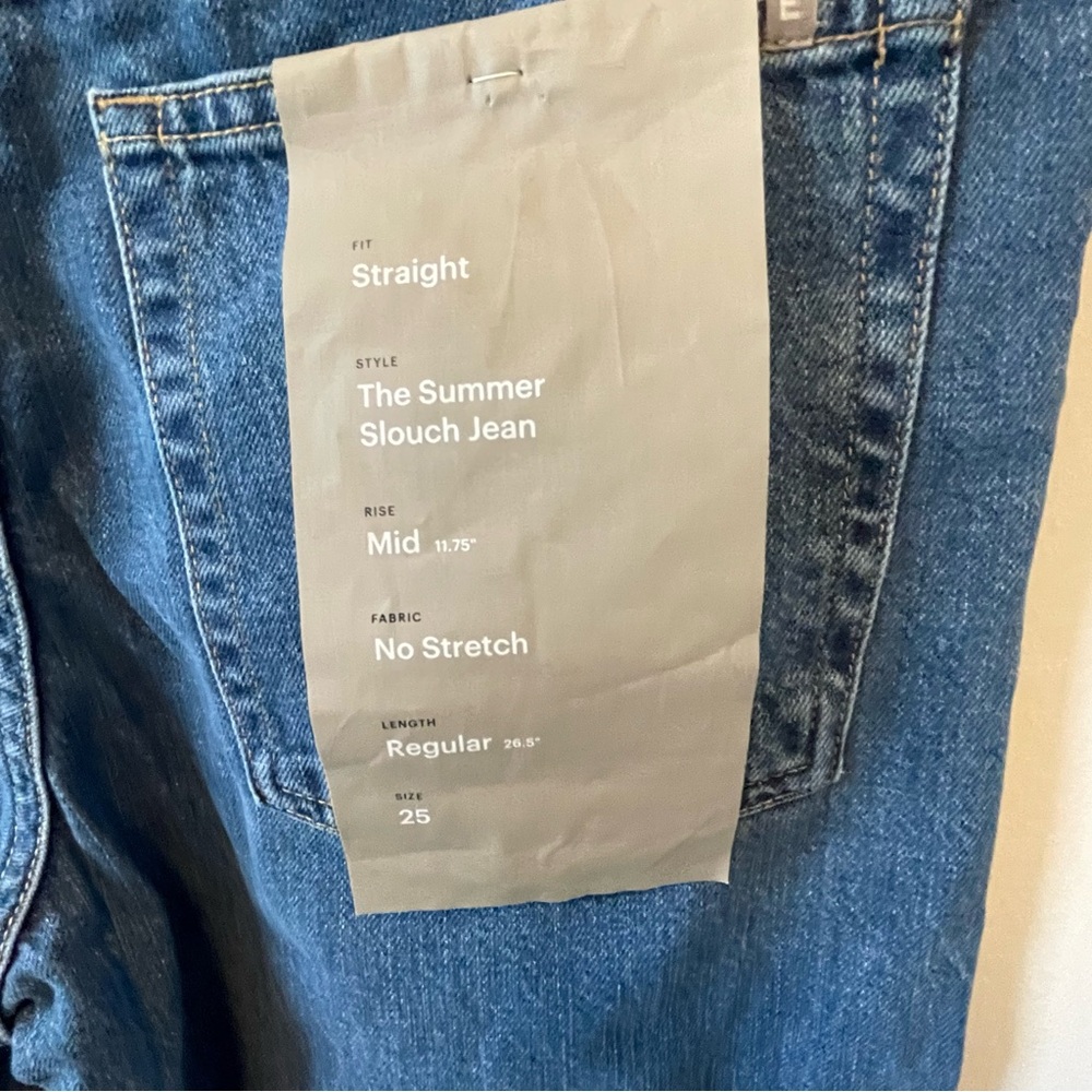 NWT Everlane Summer Slouch Jeans in Medium Blue - Picture 5 of 8
